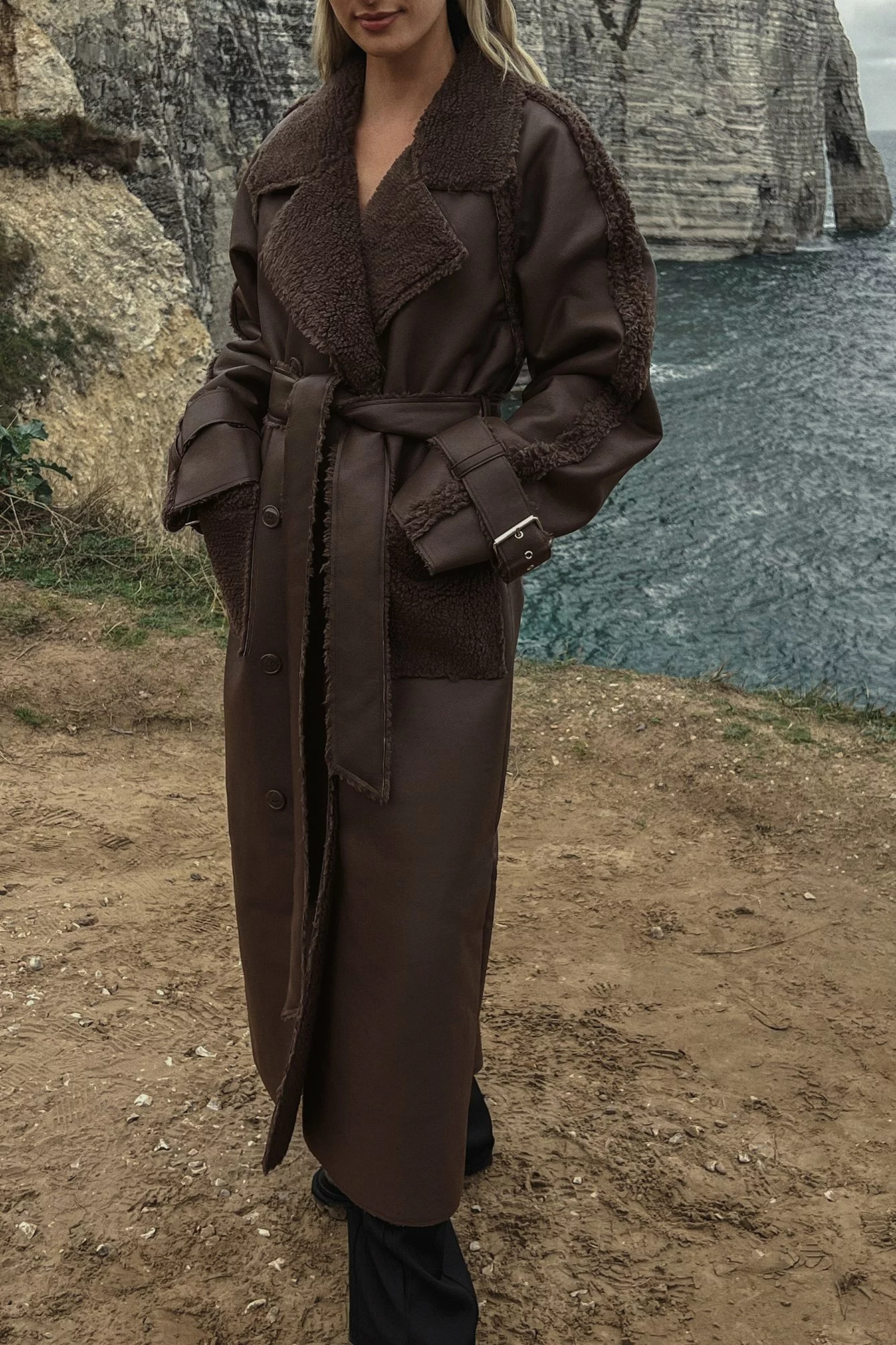 Rianne Meijer X Na-kd Faux Sherling Coat - Image 6
