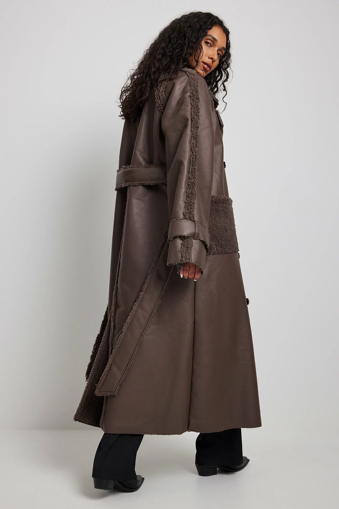 Rianne Meijer X Na-kd Faux Sherling Coat - Image 8