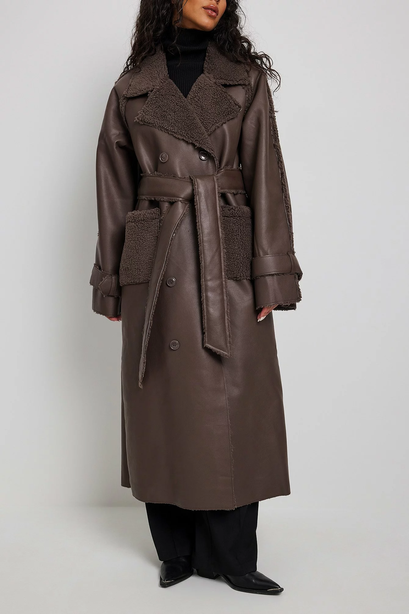 Rianne Meijer X Na-kd Faux Sherling Coat - Image 10