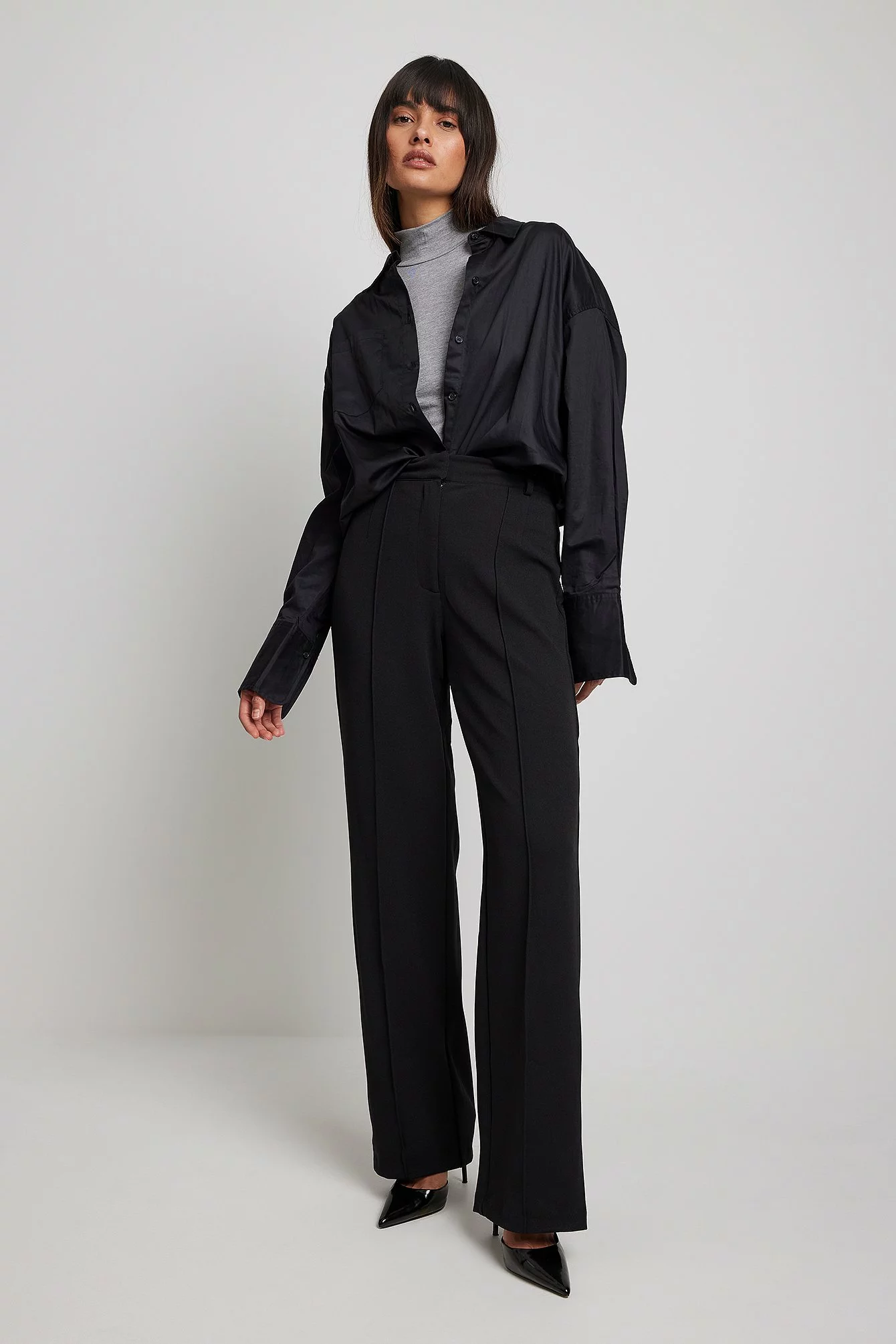NA-KD Classic Fitted Wide Leg Suit Pants - Image 4