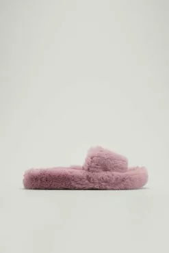 NA-KD Shoes Fluffy Footbed Home Slippers