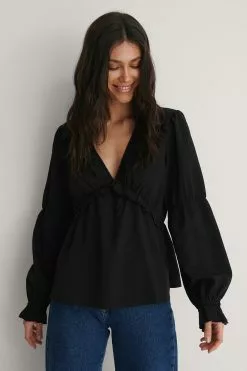 NA-KD Boho Frill Blouse