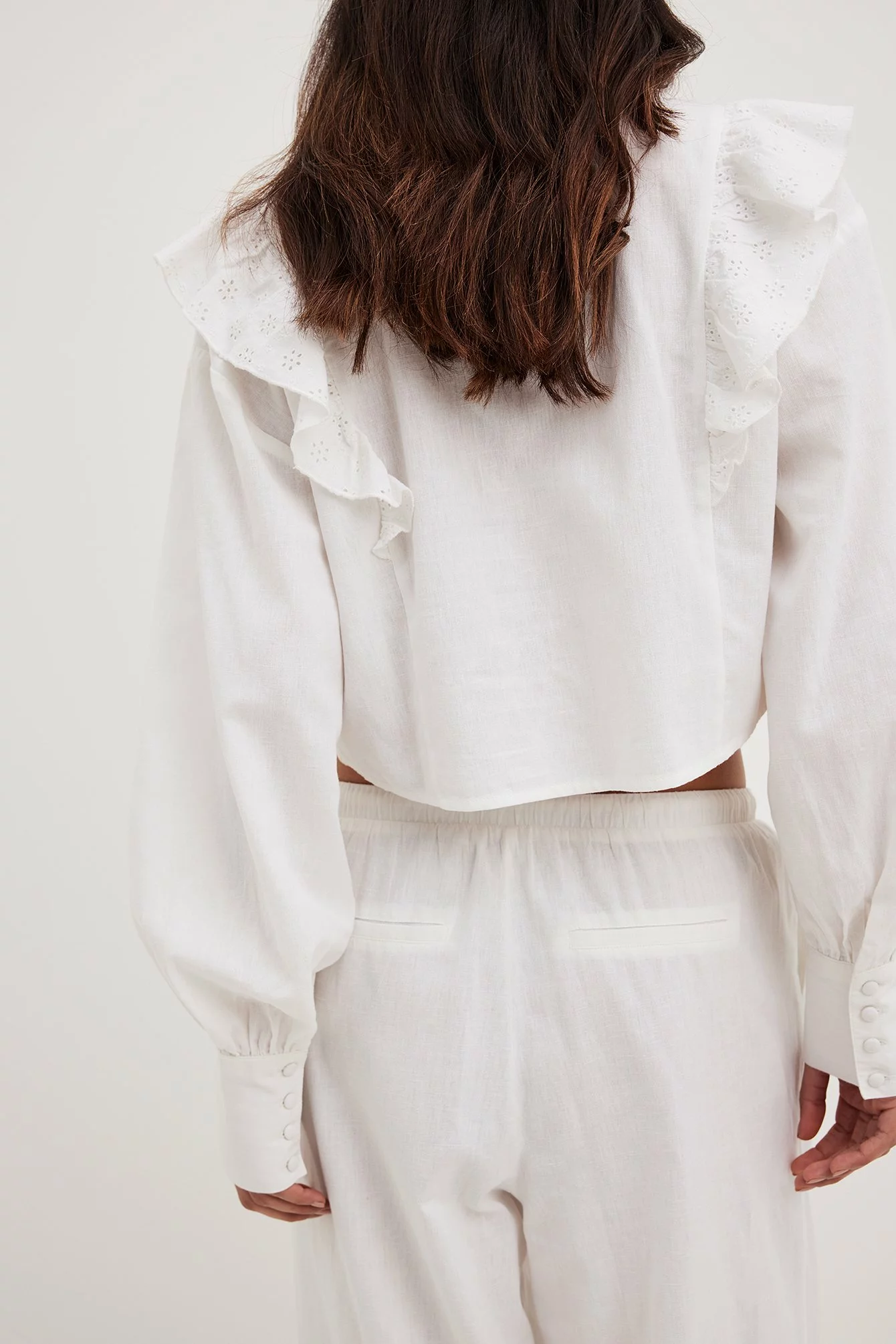 ChloƩ Schuterman X NA-KD Frill Detail Blouse - Image 2