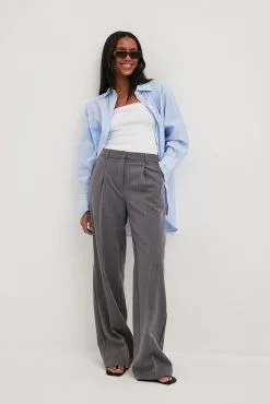 NA-KD Heavy Low Waist Suit Pants