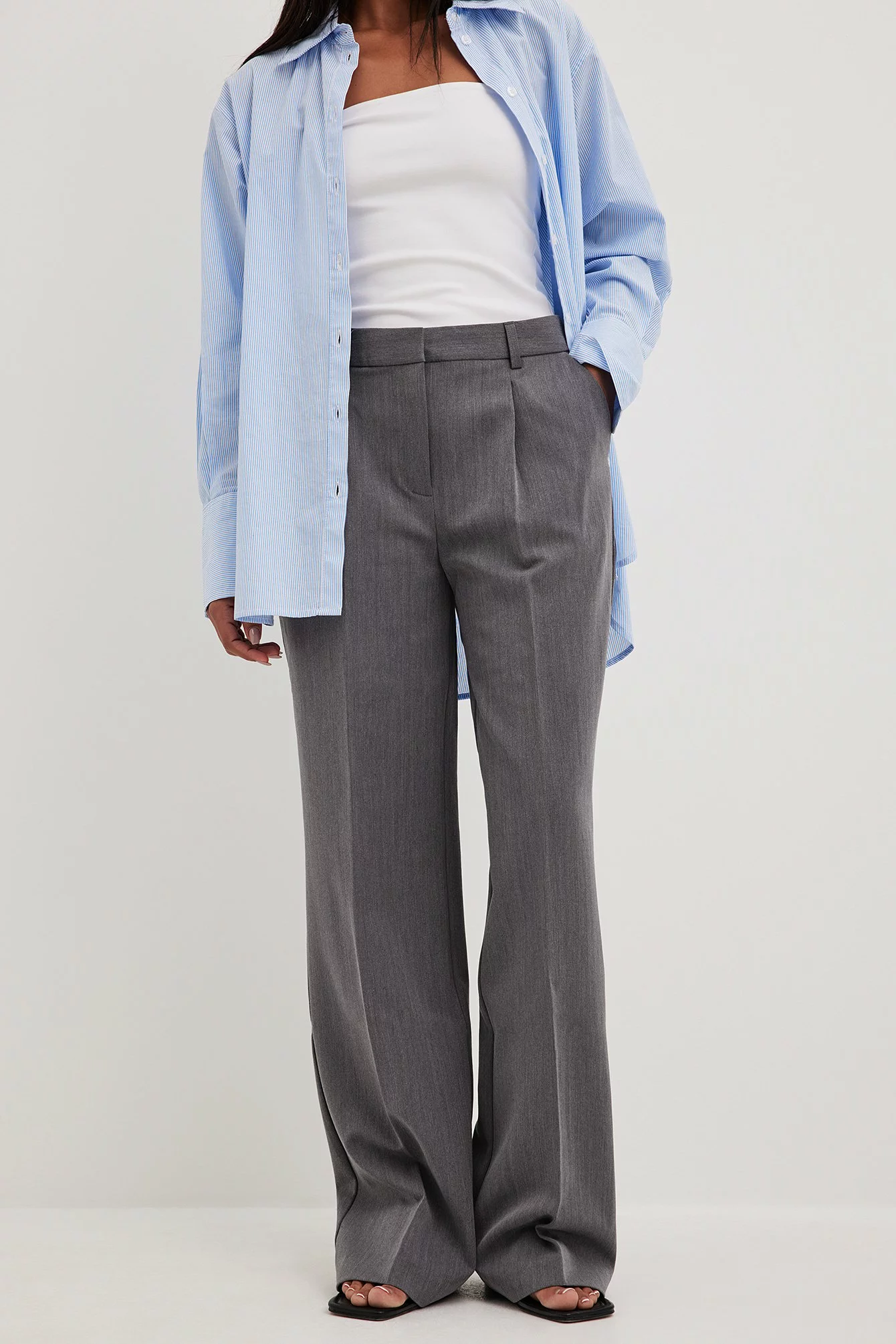 NA-KD Heavy Low Waist Suit Pants - Image 3