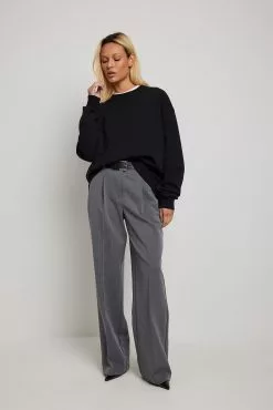 NA-KD Trend Heavy Low Waist Suit Pants