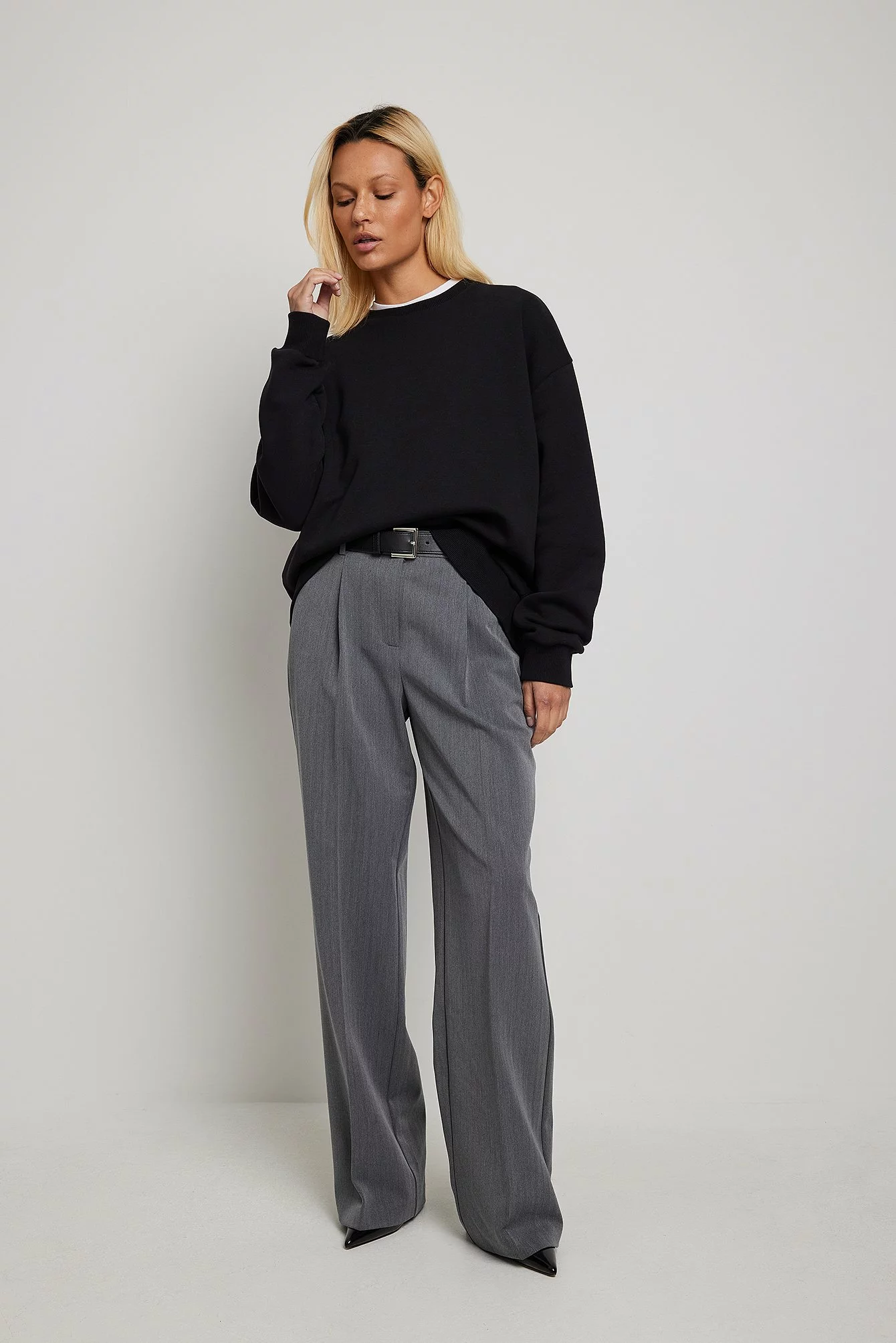 NA-KD Trend Heavy Low Waist Suit Pants