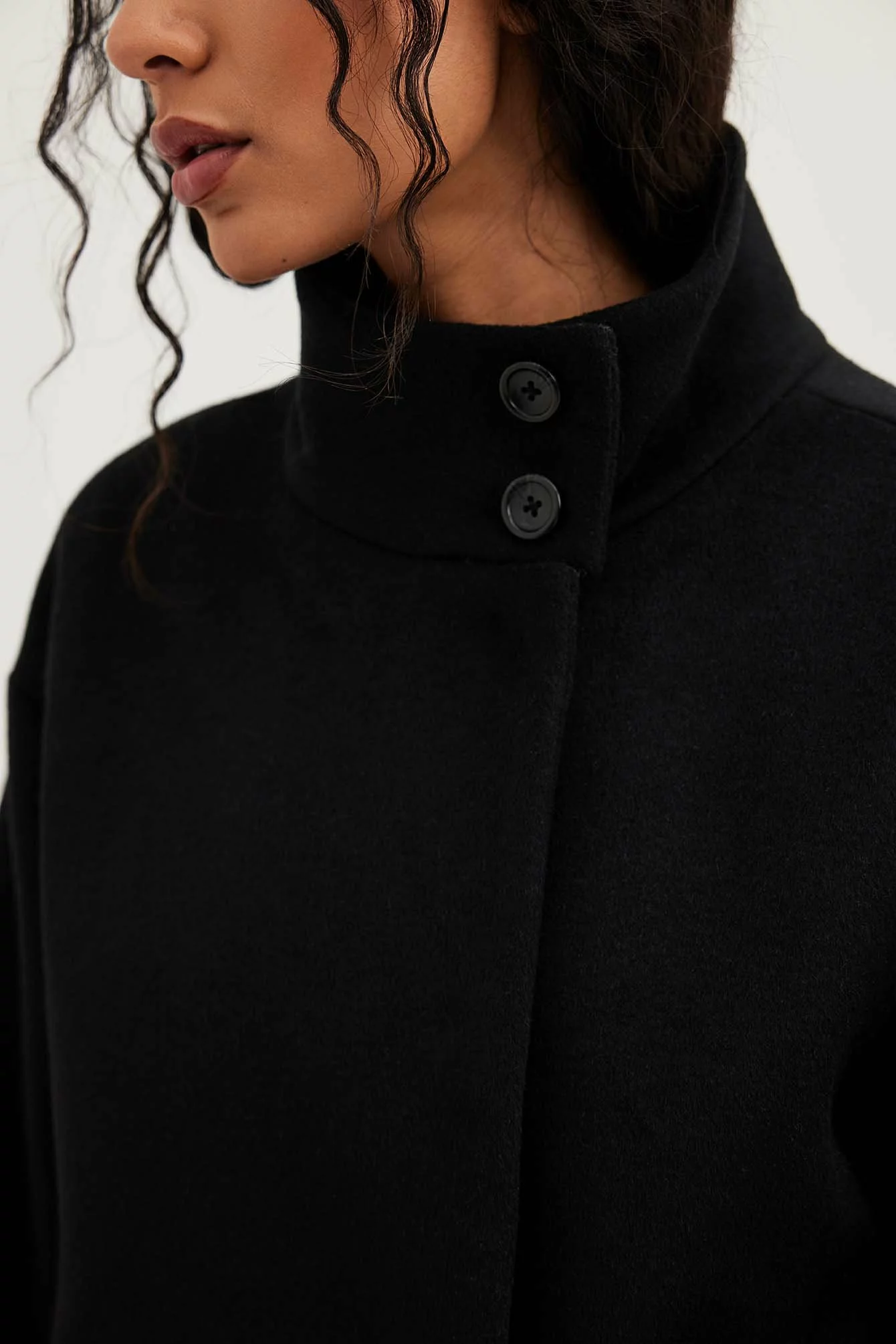 NA-KD High Neck Buttoned Coat - Image 9