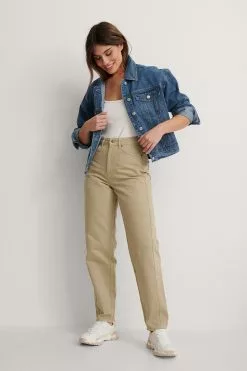 NA-KD High Waist Barrel Leg Jeans
