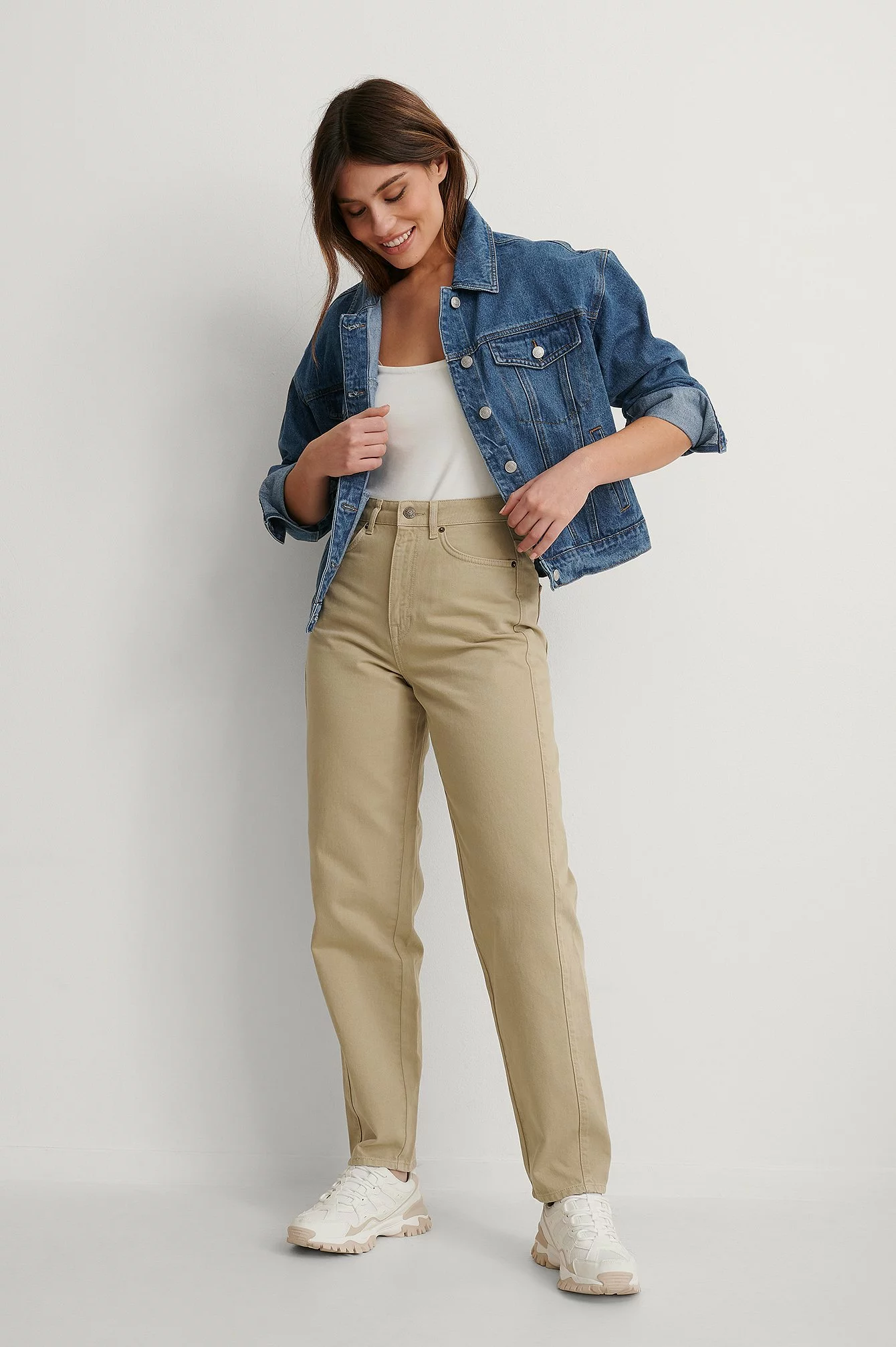 NA-KD High Waist Barrel Leg Jeans