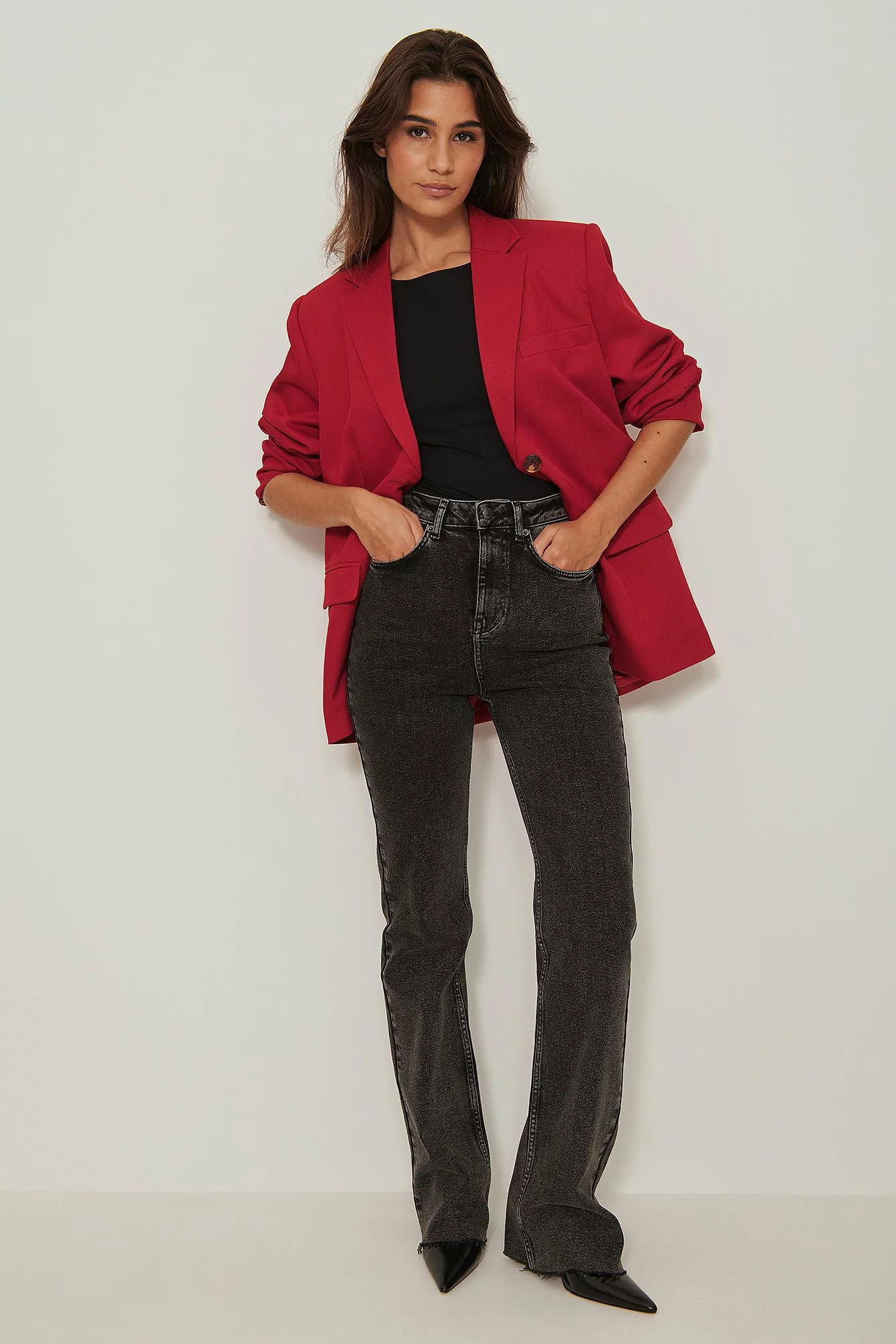 NA-KD Trend Flared High Waist Jeans - Image 12