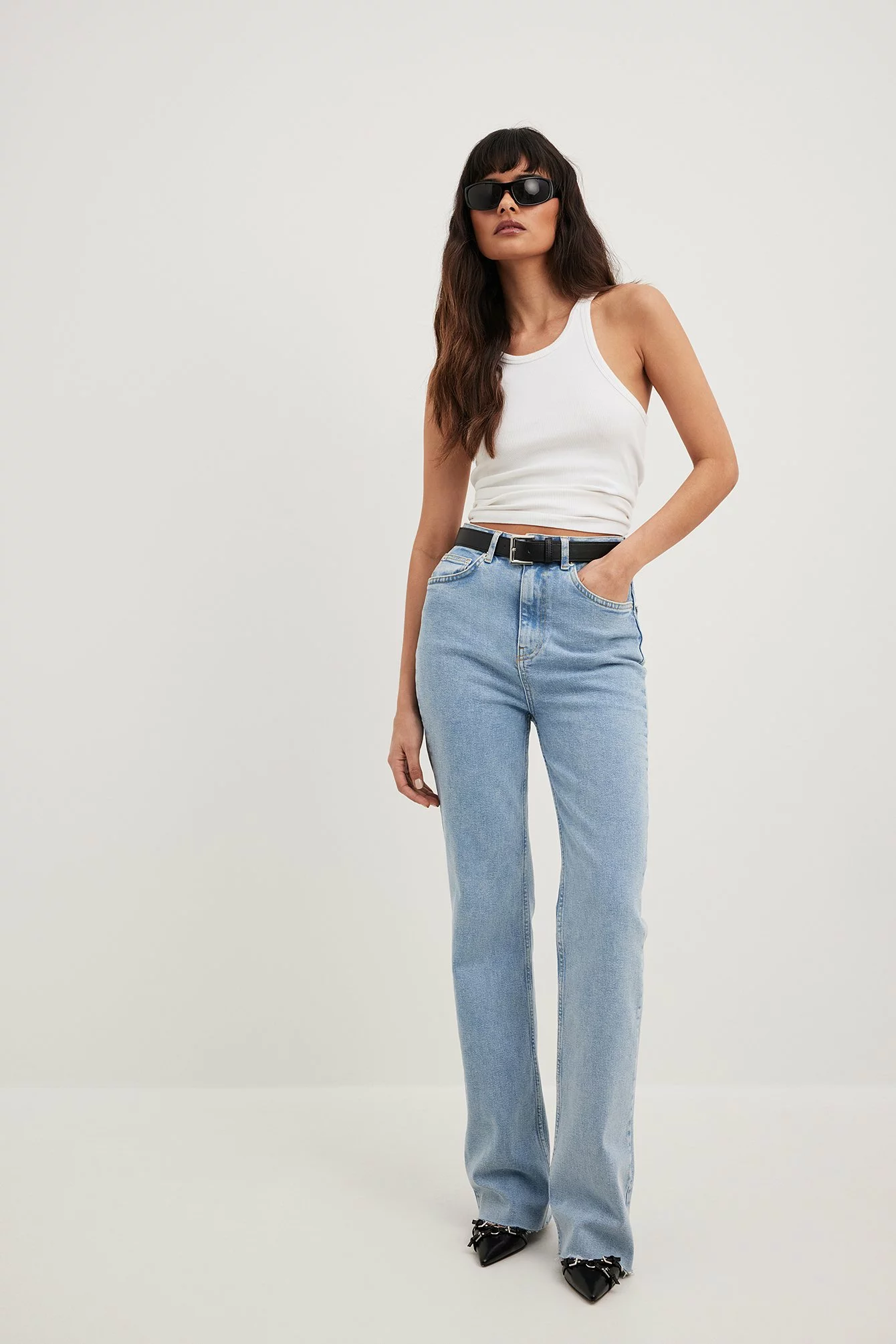NA-KD Trend Flared High Waist Jeans