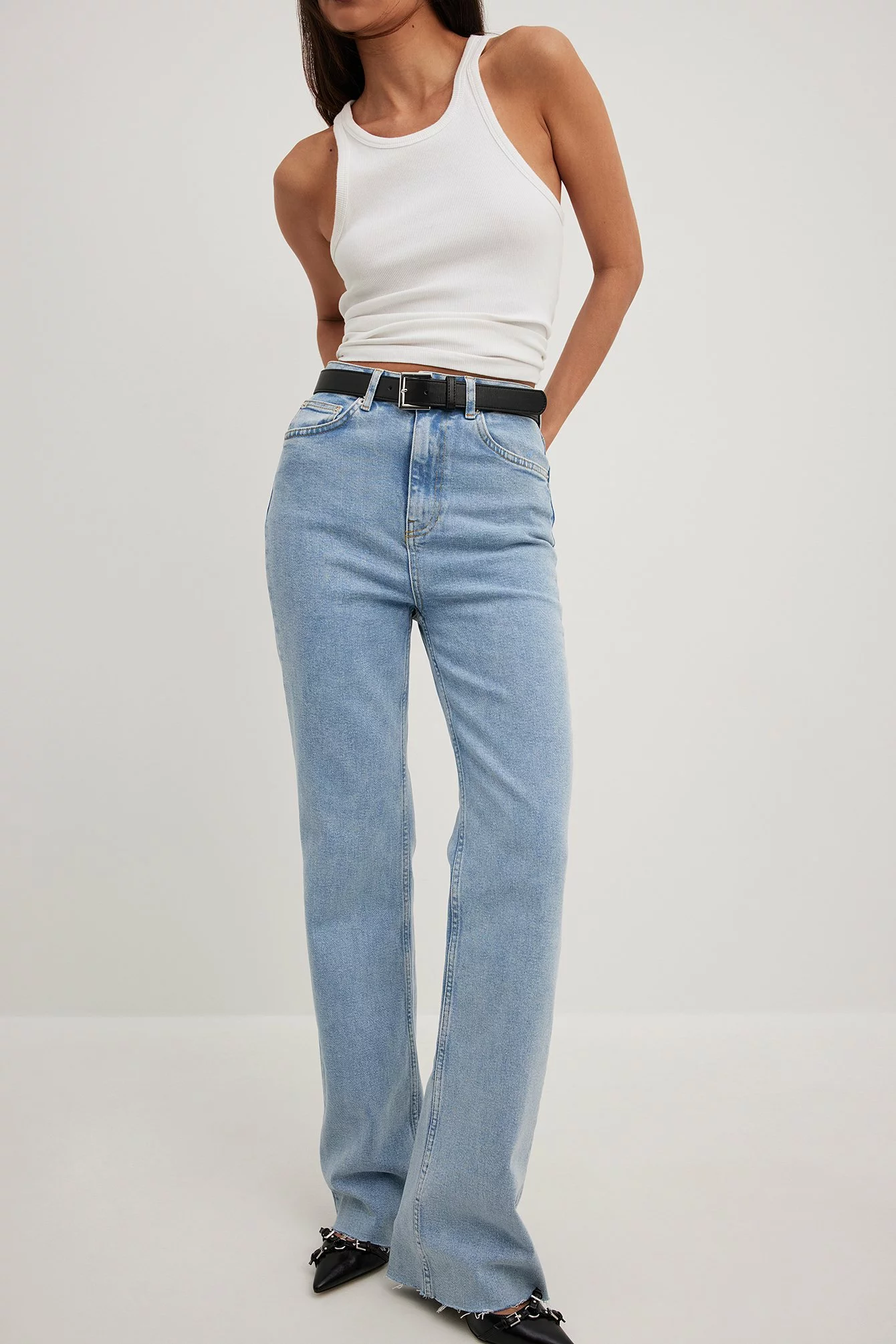 NA-KD Trend Flared High Waist Jeans - Image 4