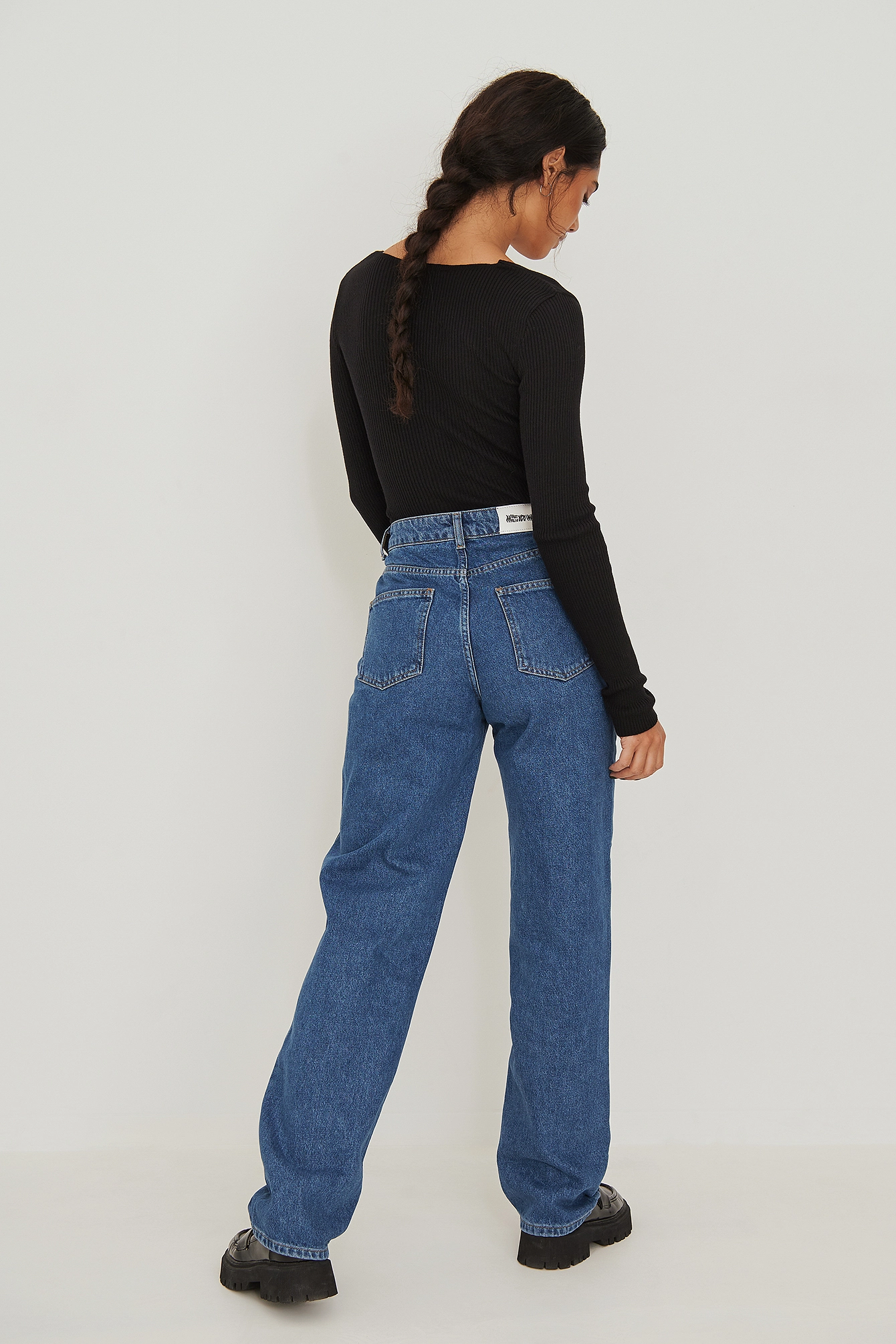 Amalie Star X NA-KD High Waist Straight Fit Denim - Image 3