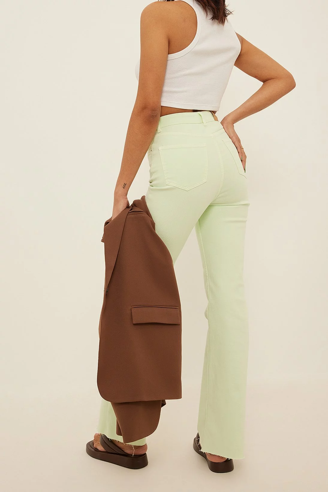 NA-KD Trend Flared High Waist Jeans - Image 20