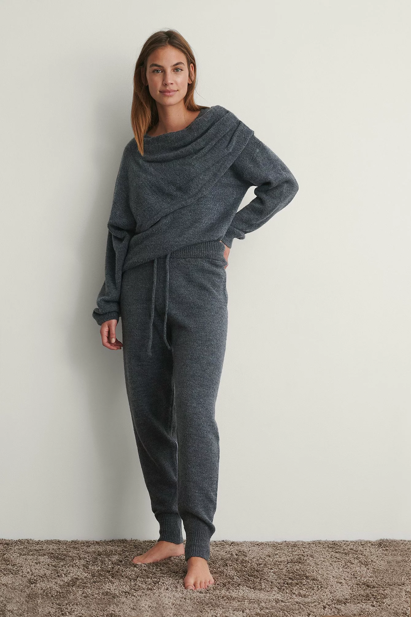 NA-KD Knitted High Waist Joggers