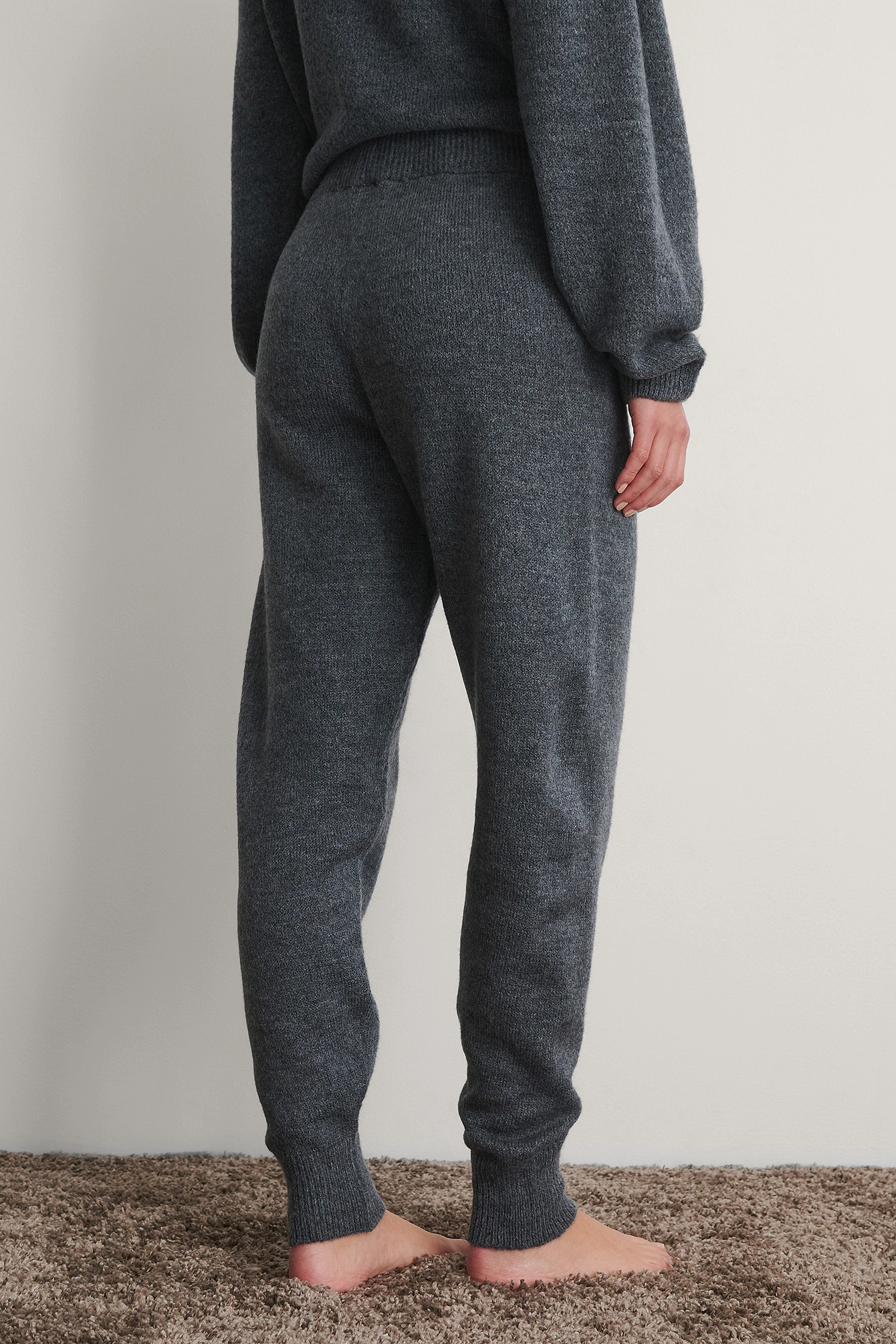 NA-KD Knitted High Waist Joggers - Image 2