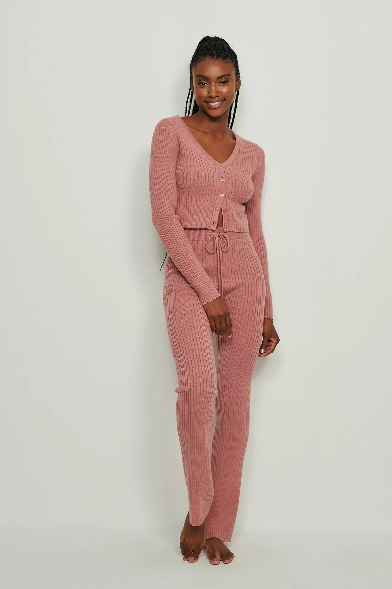 NA-KD Knitted Ribbed Pants - Image 6