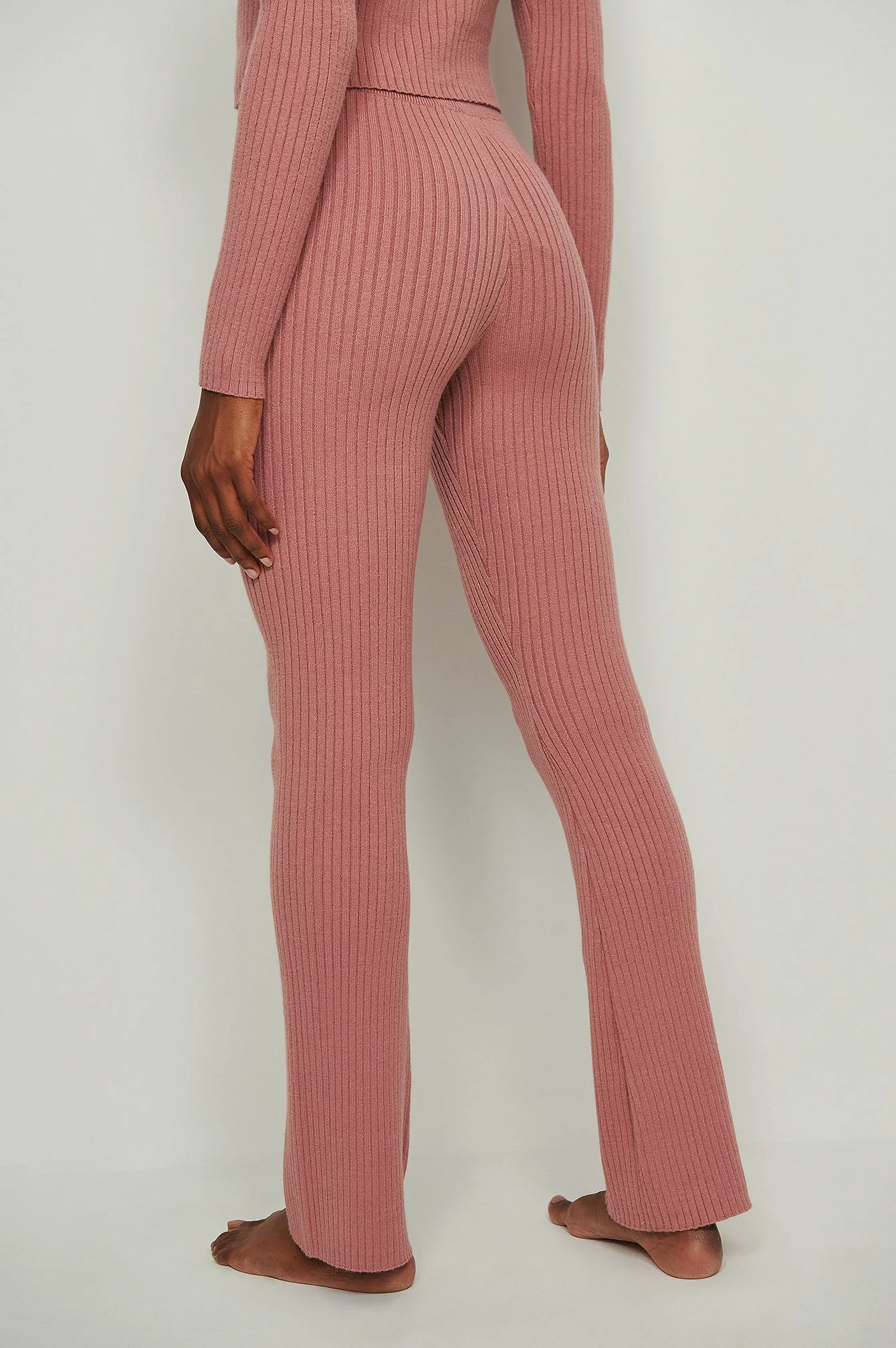NA-KD Knitted Ribbed Pants - Image 9