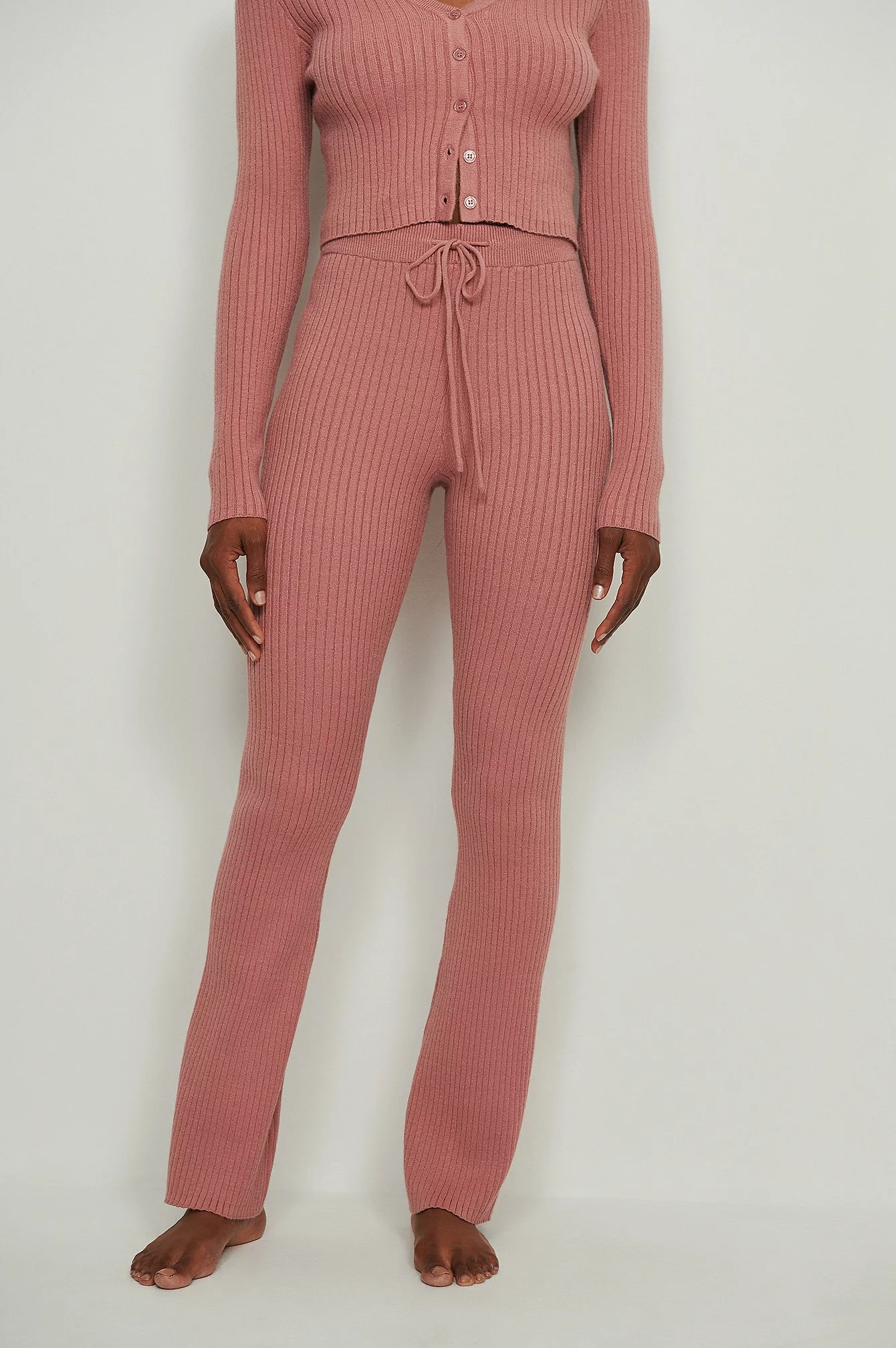 NA-KD Knitted Ribbed Pants - Image 8