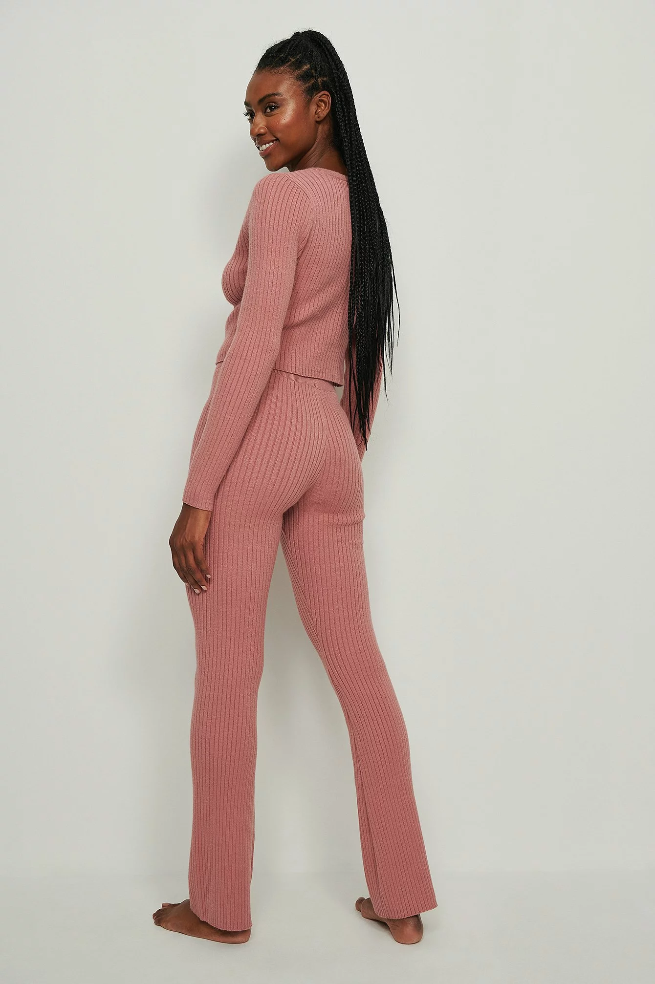 NA-KD Knitted Ribbed Pants - Image 7