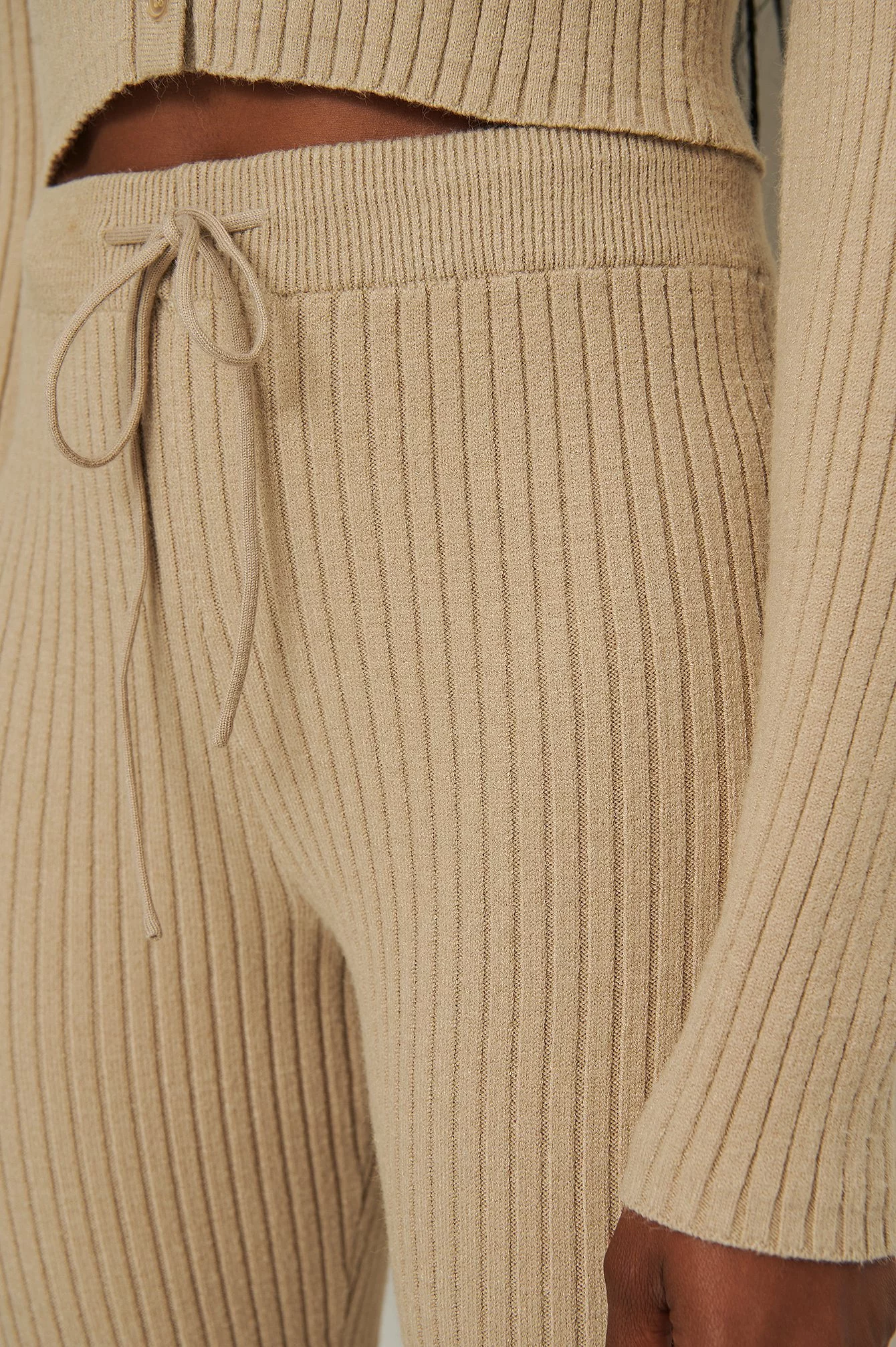 NA-KD Knitted Ribbed Pants - Image 5
