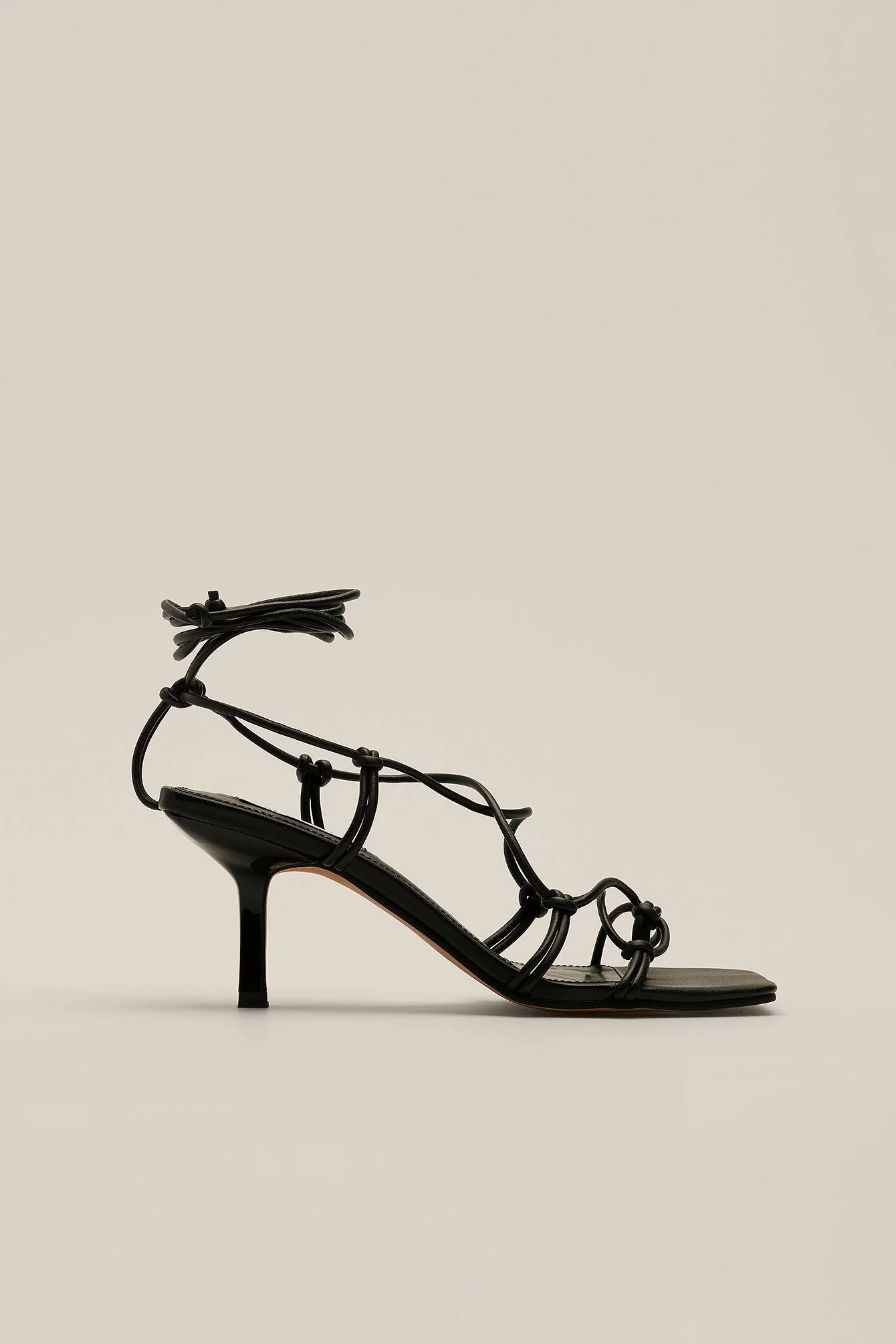 NA-KD Shoes Knotted Ankle Strap Stilettos - Image 5