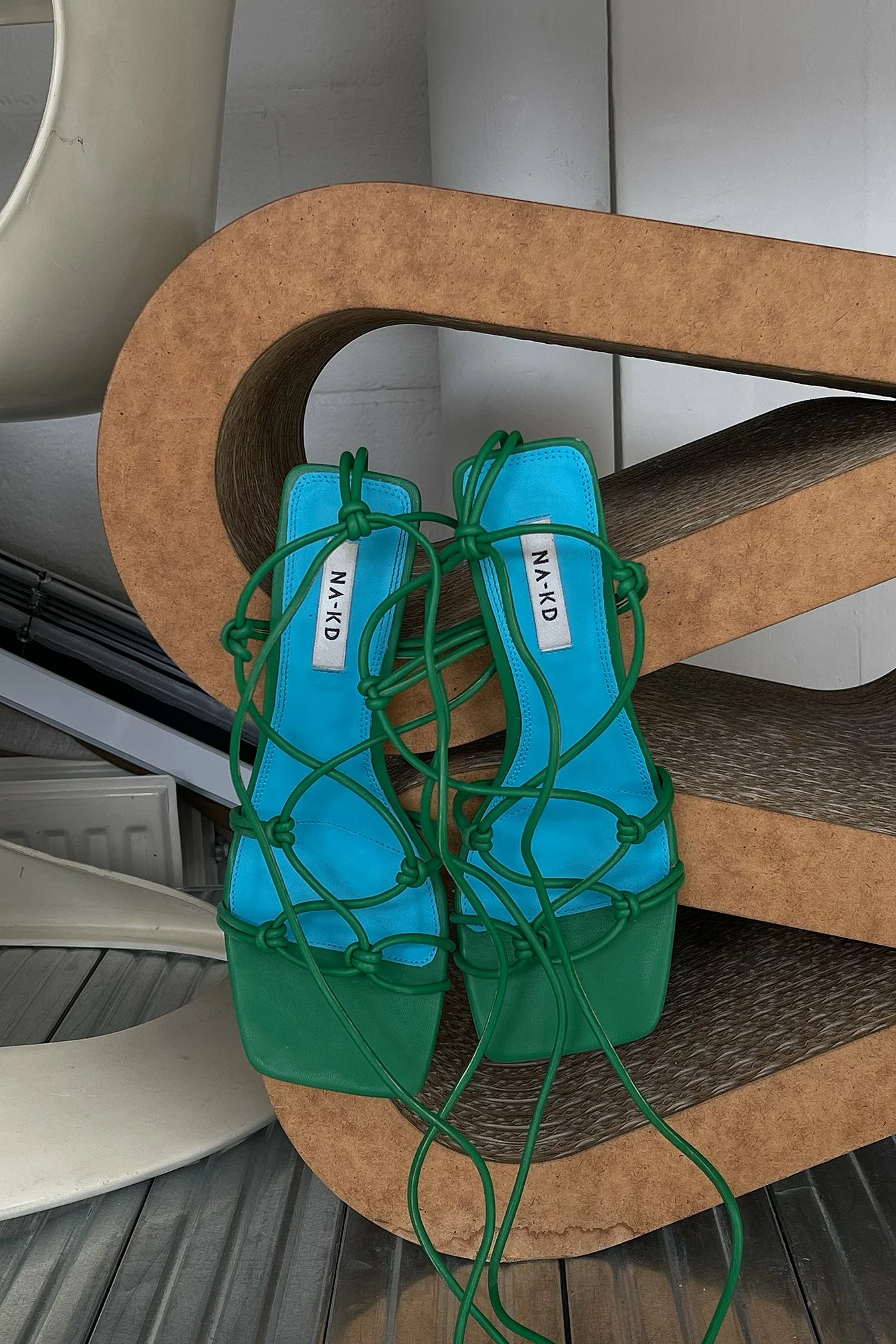 NA-KD Shoes Knotted Ankle Strap Stilettos - Image 2