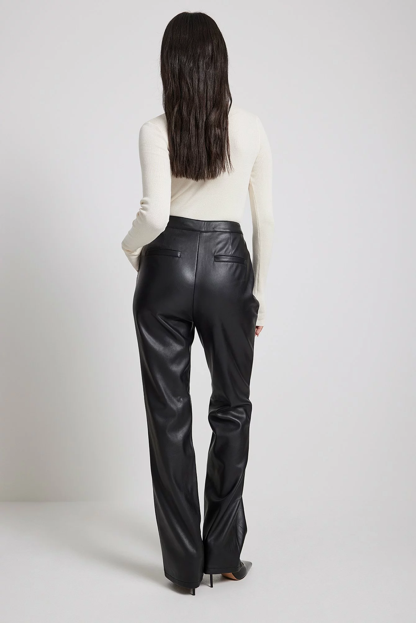 NA-KD Trend Lace-Up PU Pants - Image 2