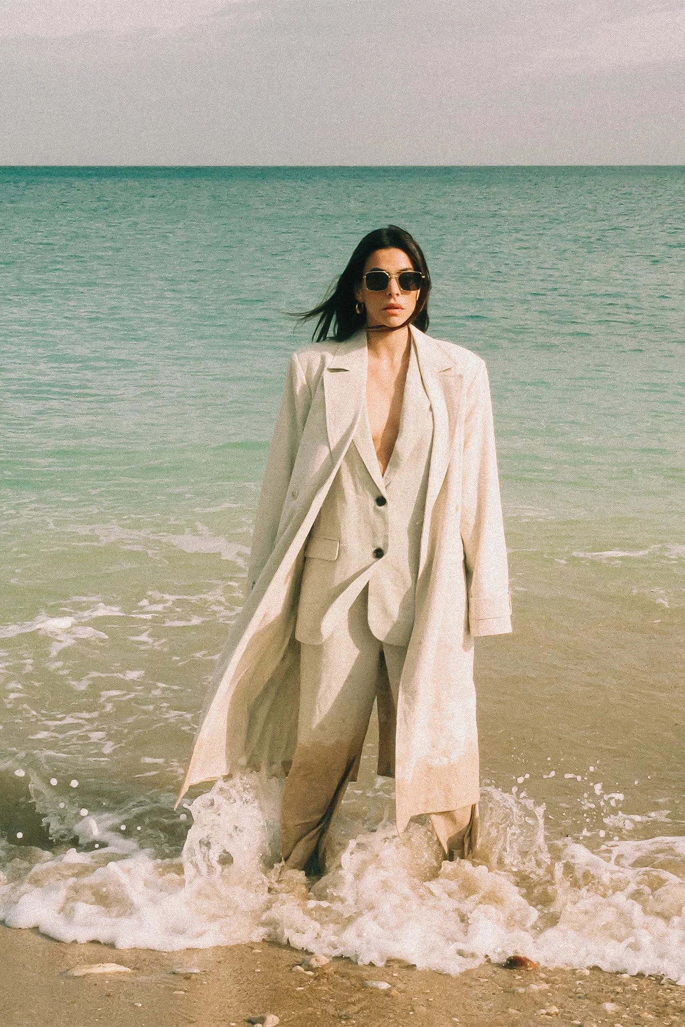 NA-KD Classic Linen-Blend High Waist Suit Pants - Image 6