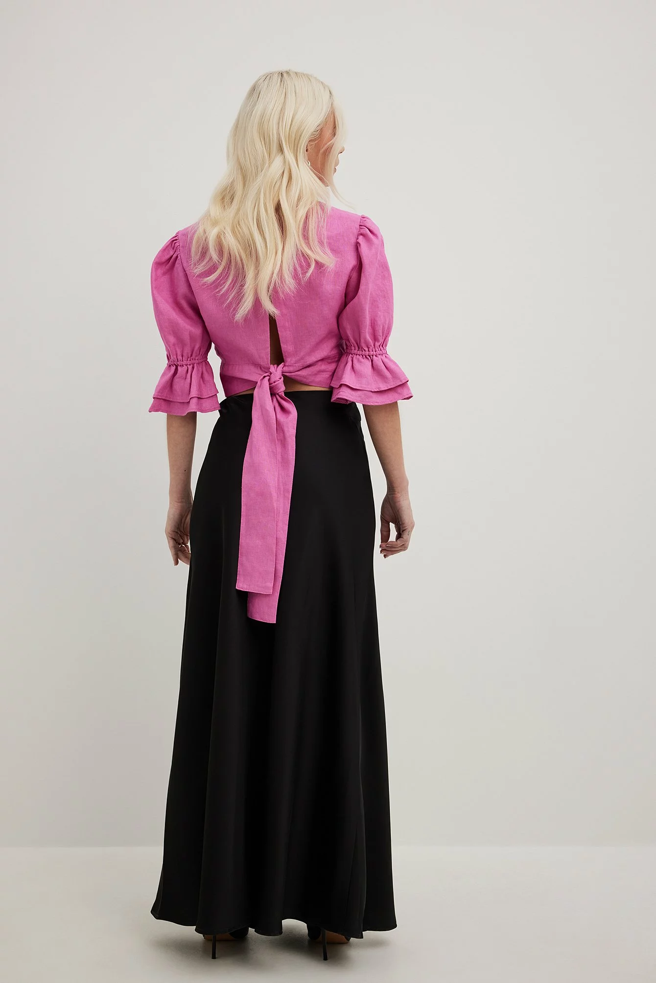 NA-KD Linen Tie Back Top - Image 11