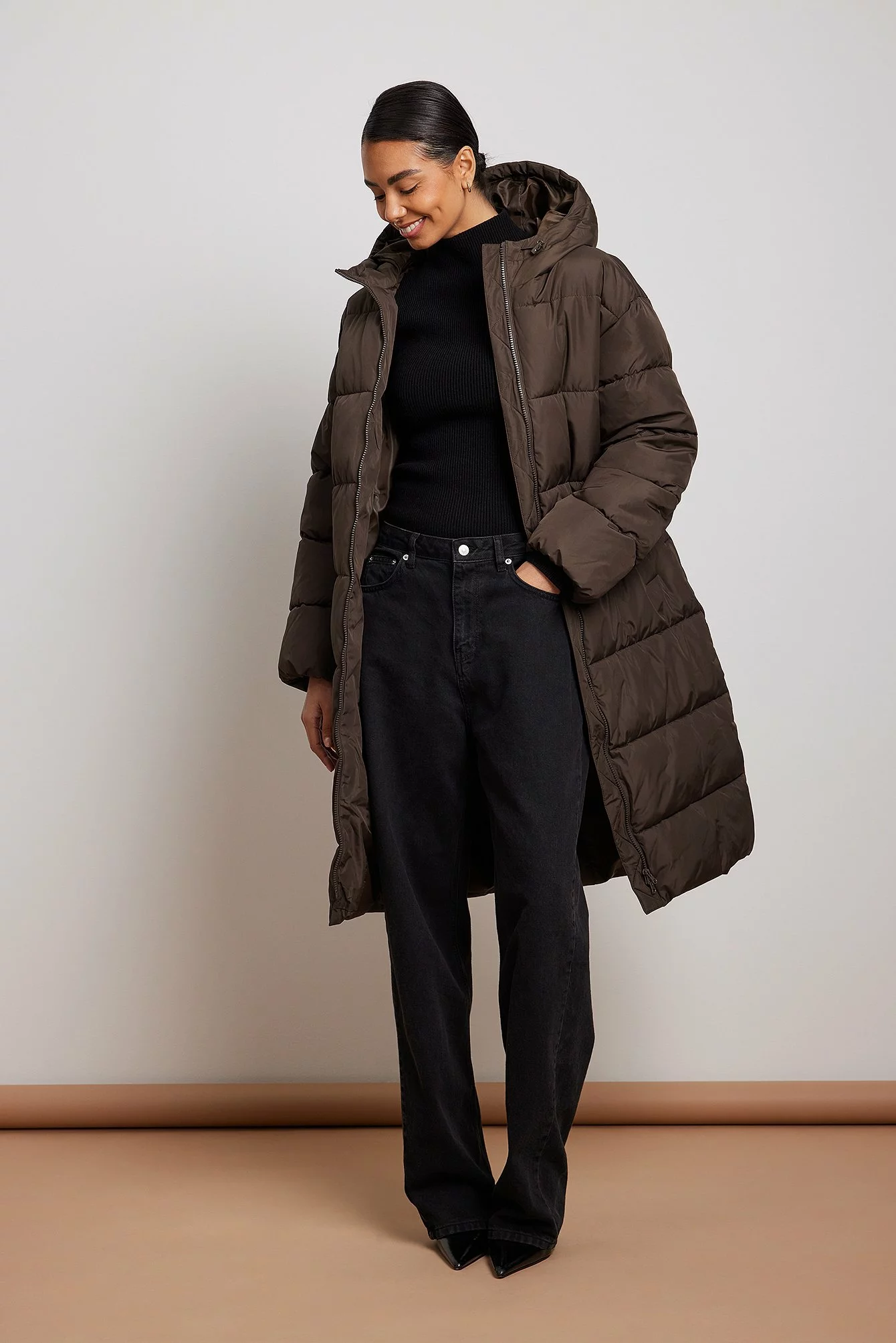 NA-KD Long Padded Jacket