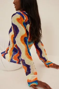 NA-KD Trend Long Sleeve Lace Shirt