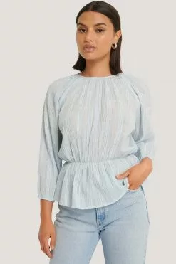 NA-KD Marked Waist Structured Blouse