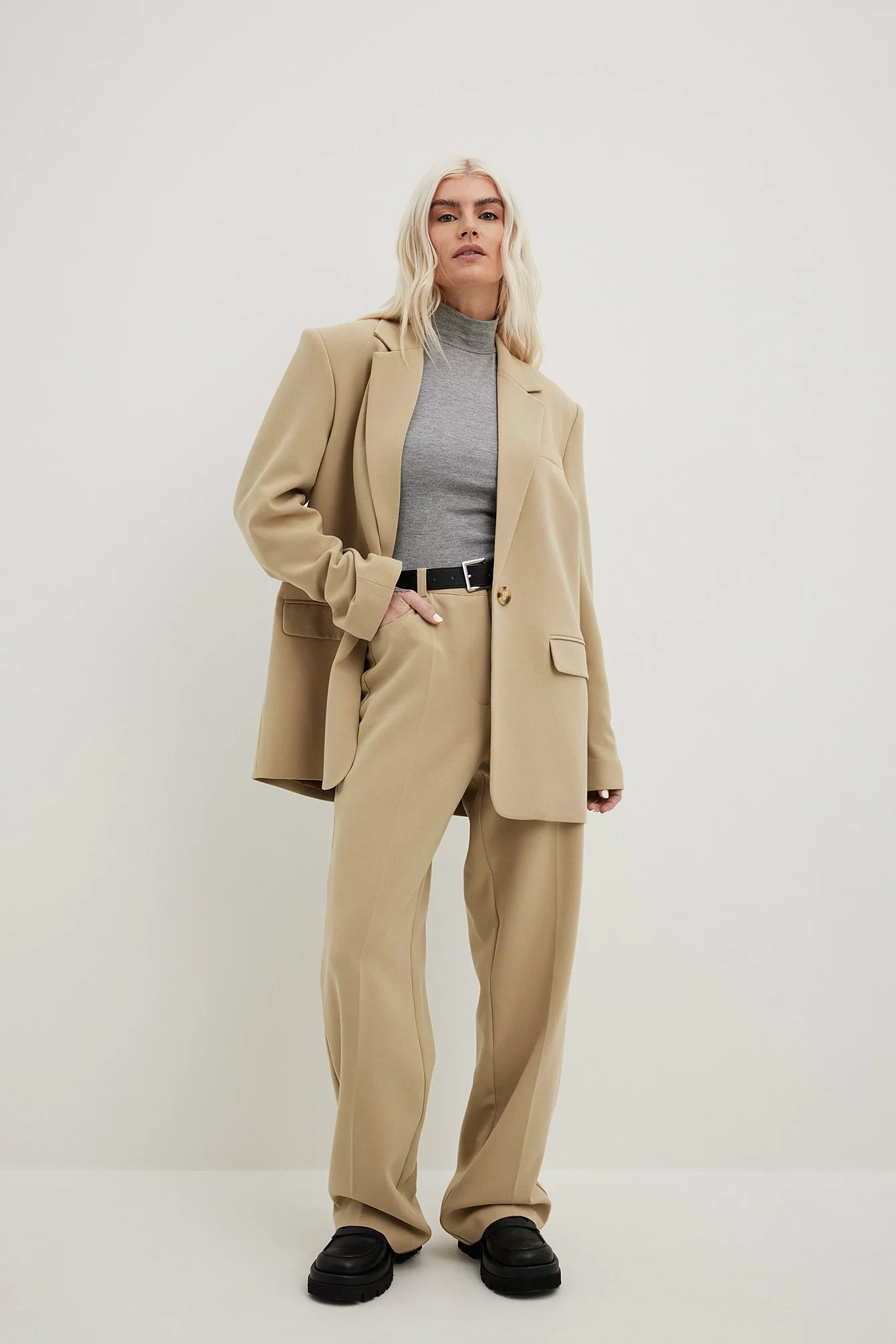 NA-KD Classic Melange Suit Pants - Image 4