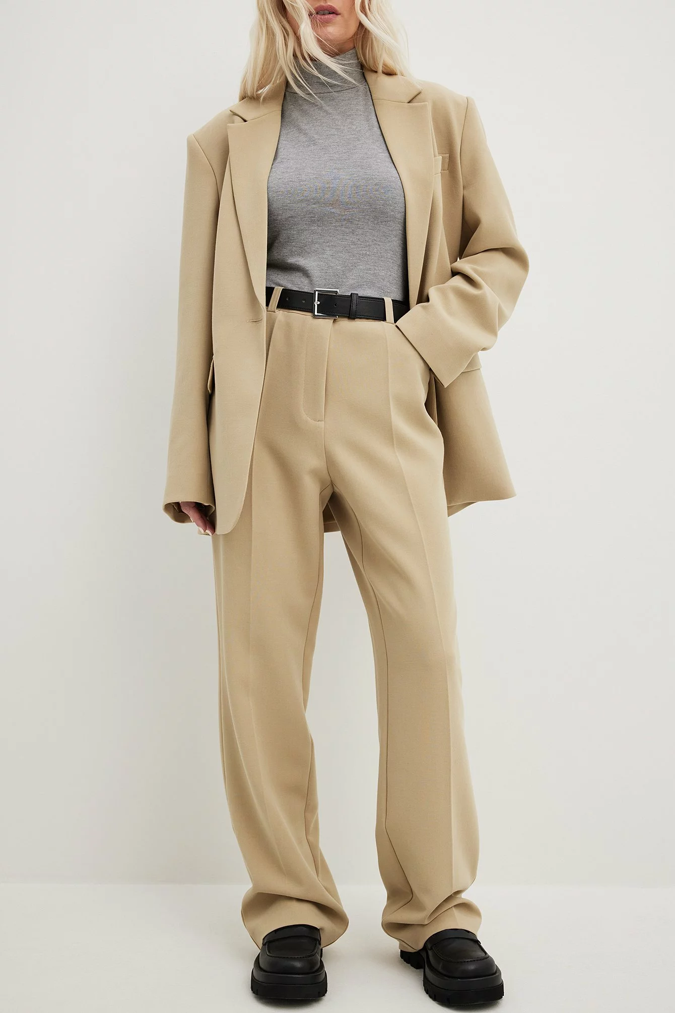 NA-KD Classic Melange Suit Pants - Image 3