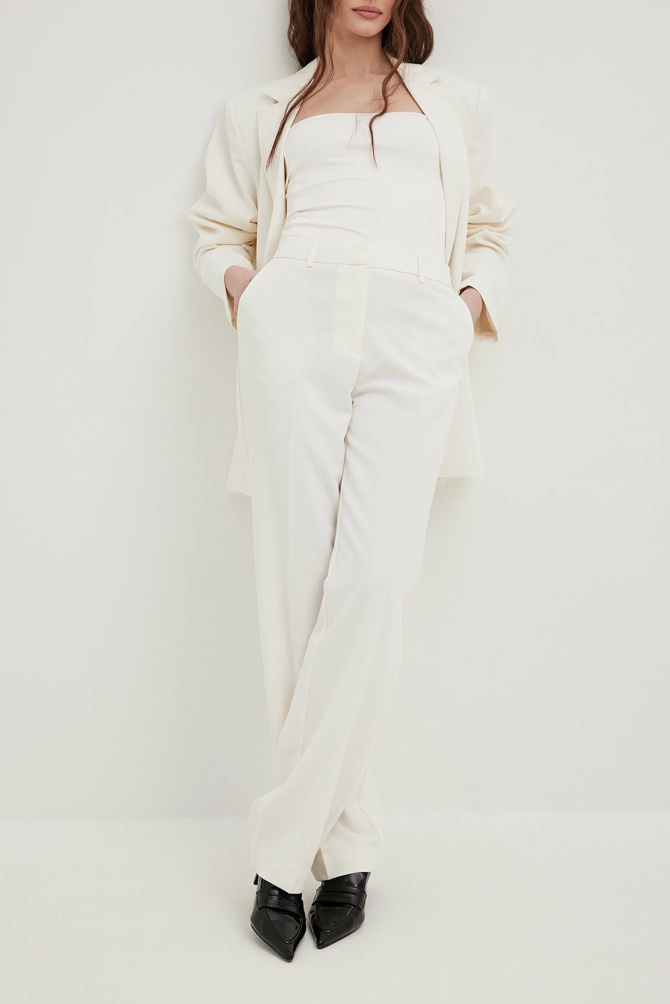 NA-KD Classic Mid Waist Straight Leg Suit Pants - Image 8