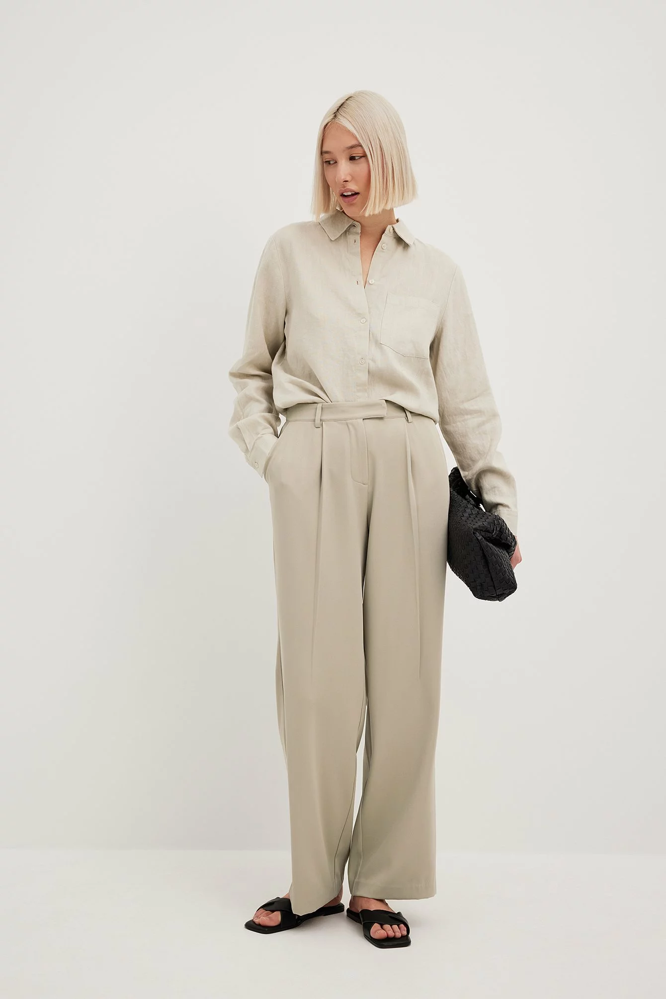NA-KD Party Mid Waist Straight Leg Suit Pants - Image 10