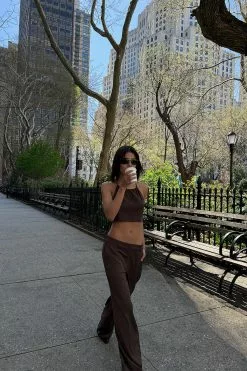 Jen Ceballos X NA-KD Mid Waist Suit Pants