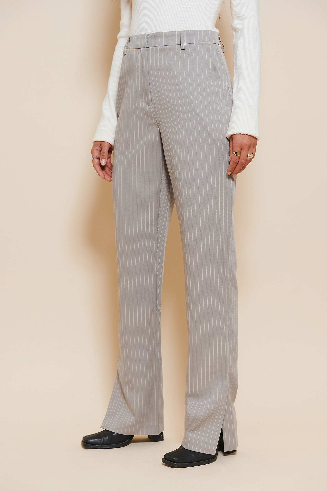 Mimi A.R X NA-KD Pinstriped Slit Pants - Image 3