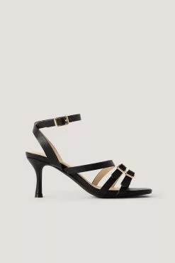 NA-KD Shoes Multi Buckle Squared Toe Heels