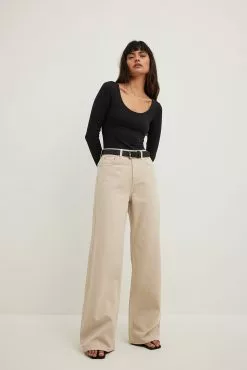 NA-KD Wide High Waist Jeans
