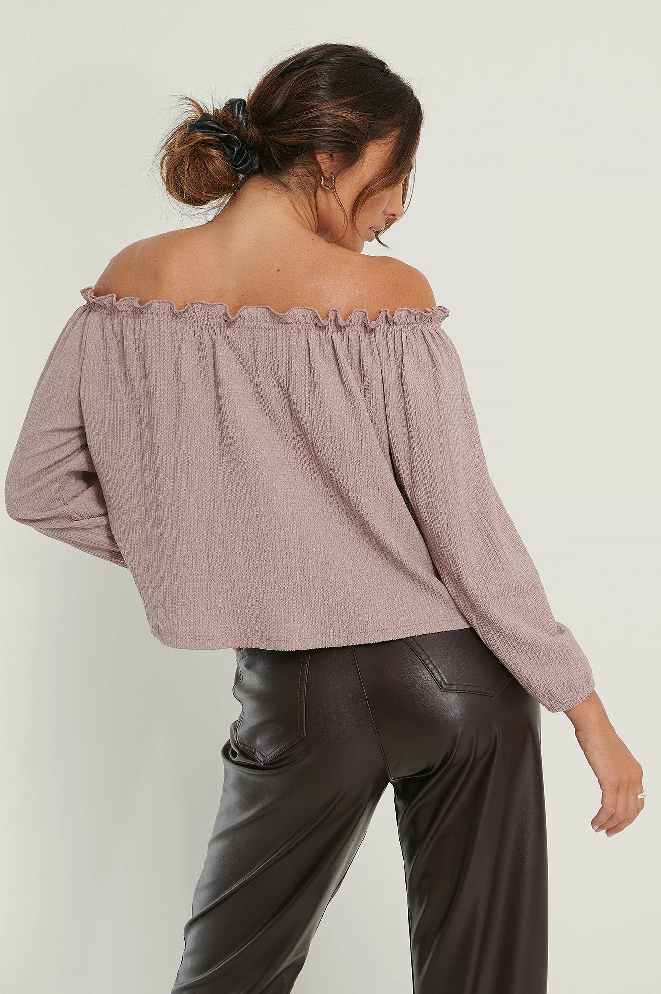NA-KD Off Shoulder Crepe Top - Image 2