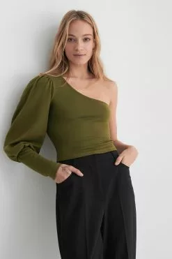 NA-KD One Puff Sleeve Crop Top