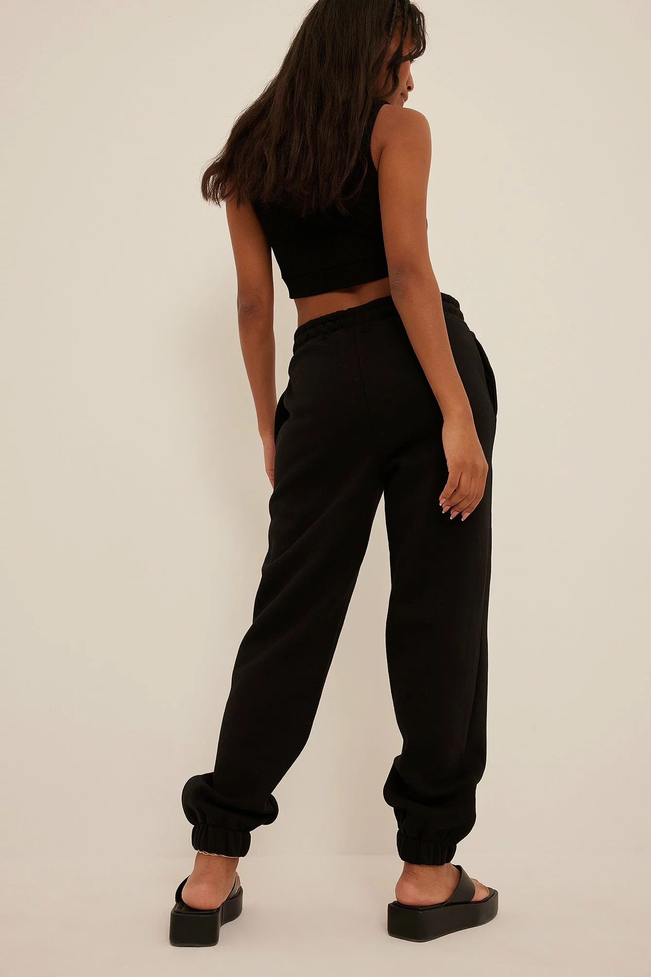 NA-KD Basic Brushed Drawstring Sweatpants - Image 3