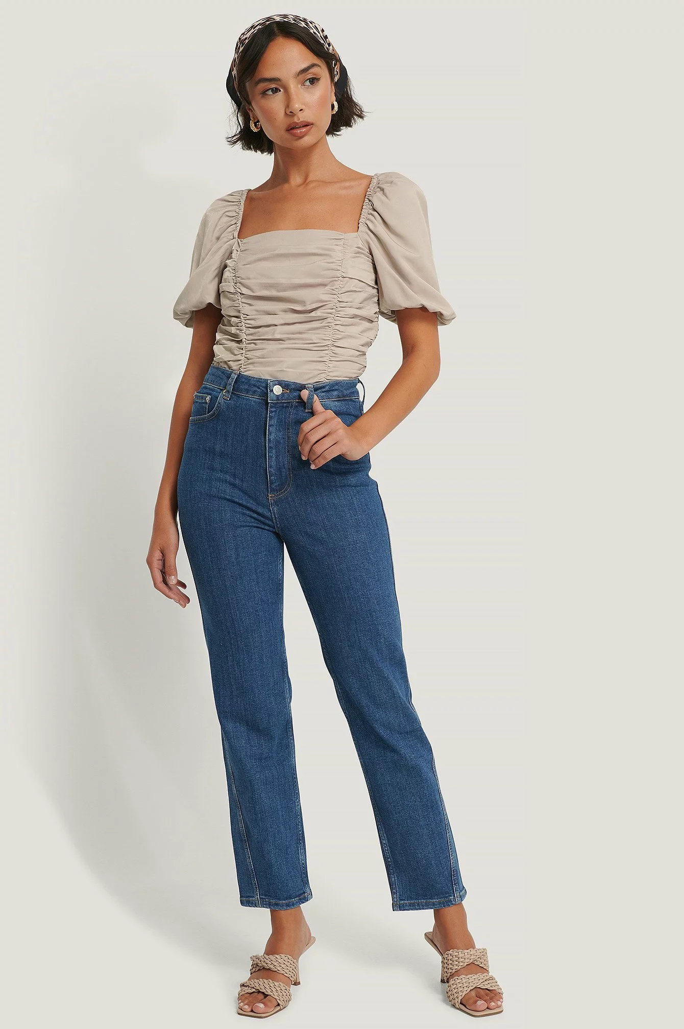 NA-KD Organic Twisted Seam Detail Jeans