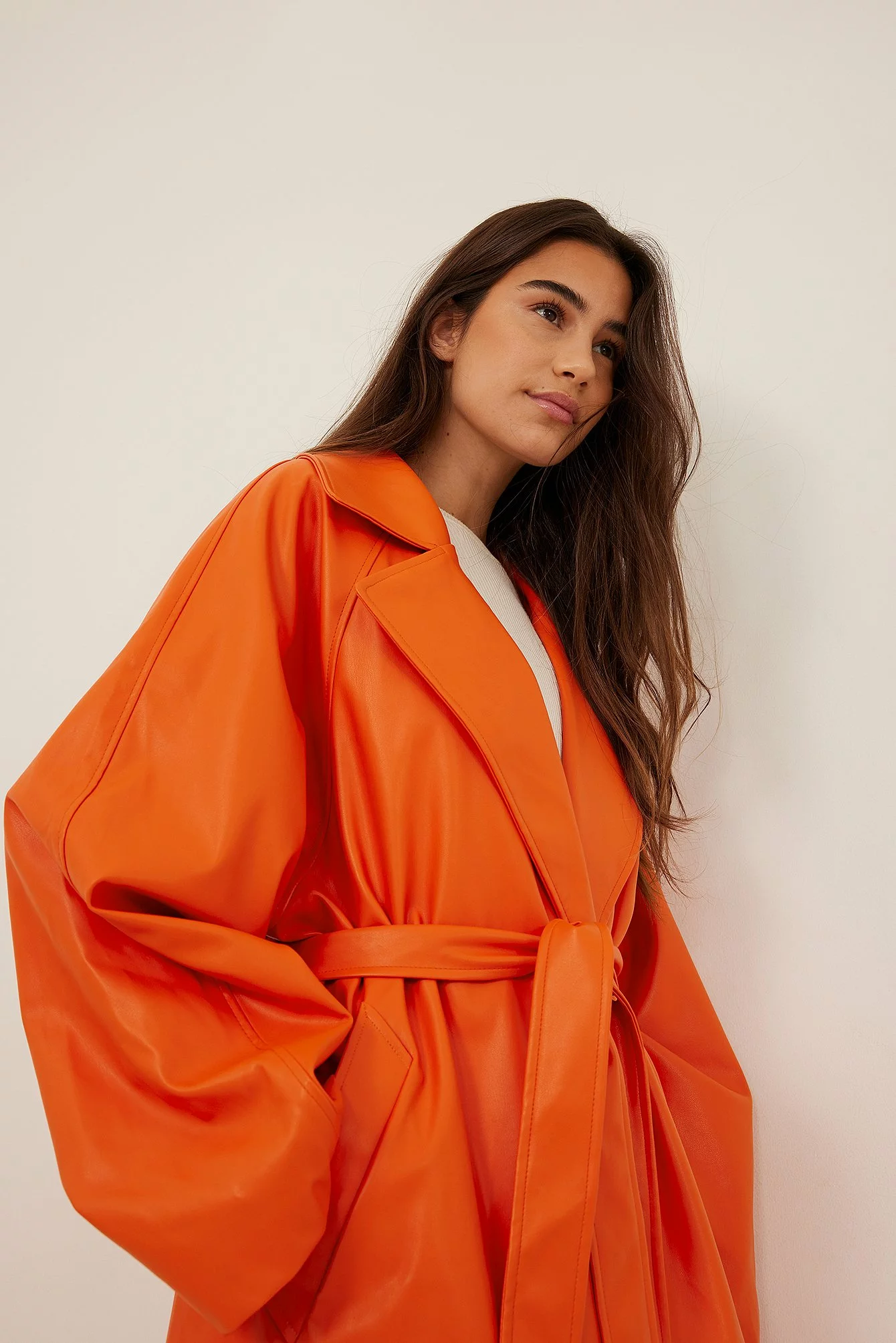 NA-KD Trend Oversized PU Trench Coat - Image 21