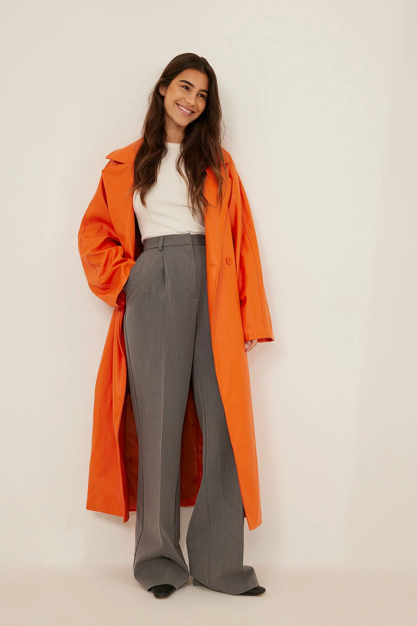 NA-KD Trend Oversized PU Trench Coat - Image 19