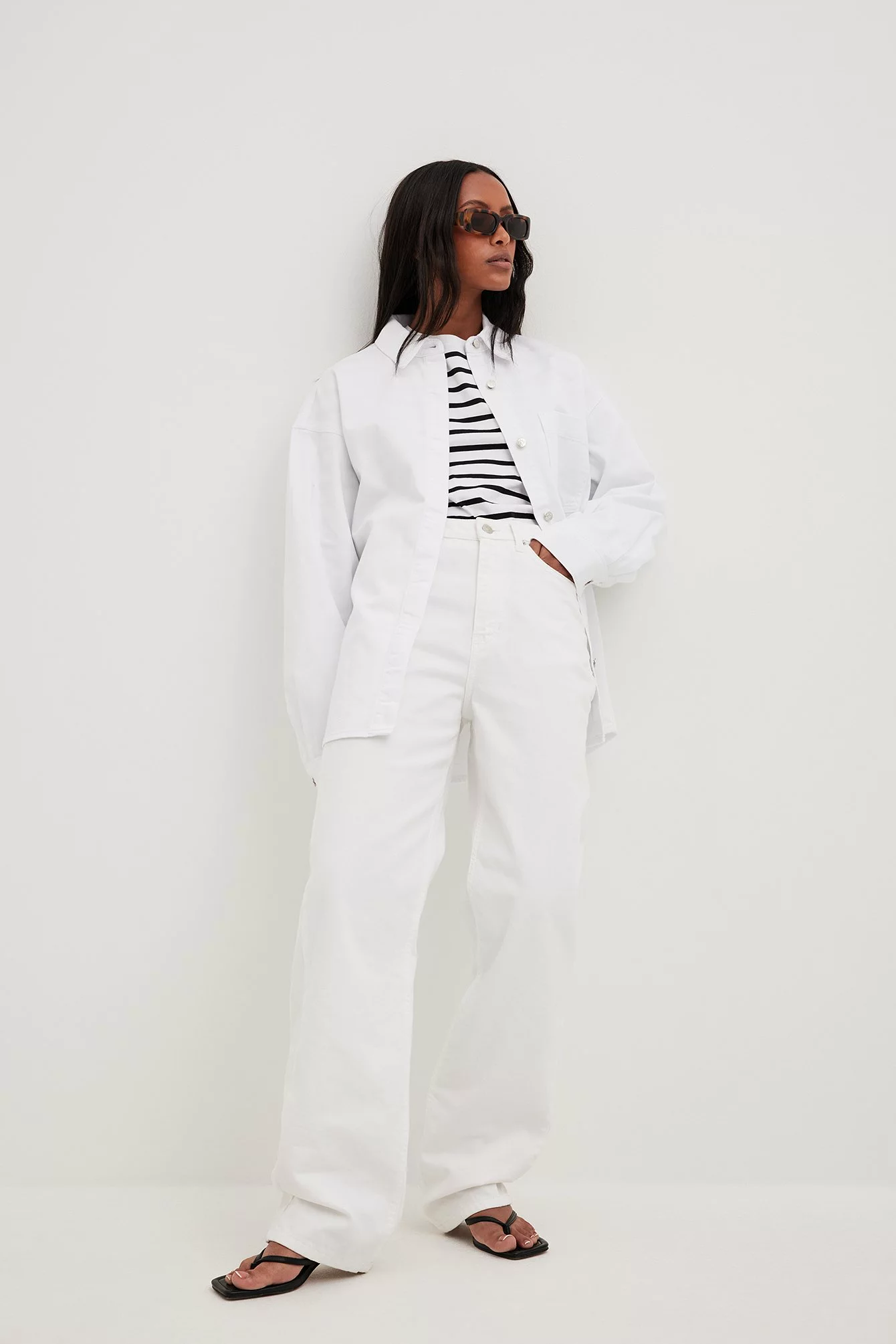 NA-KD Oversized Denim Shirt - Image 4