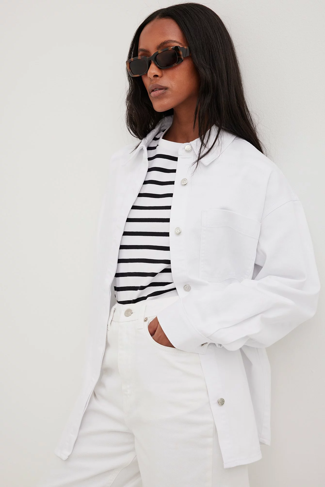 NA-KD Oversized Denim Shirt - Image 2